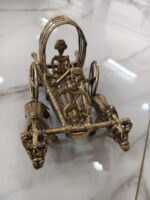 Handcrafted Dhokra Brass Chariot Sculpture – Traditional Folk Art