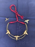 Handcrafted Brass Necklace & Earrings Set – Tribal Folk Design - Image 3