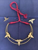 Handcrafted Brass Necklace & Earrings Set – Tribal Folk Design - Image 4