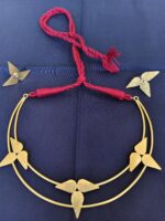 Handcrafted Brass Necklace & Earrings Set – Tribal Folk Design