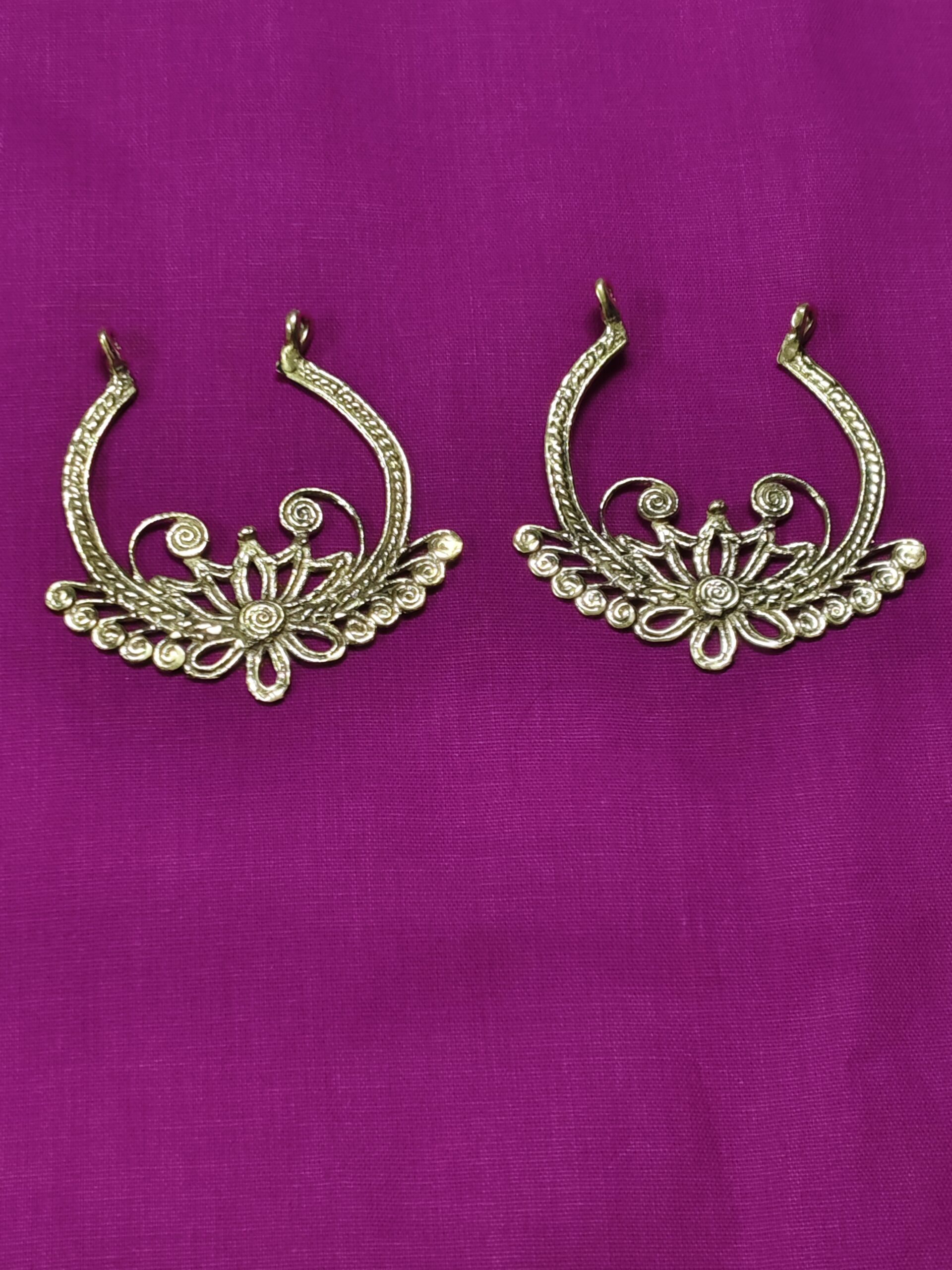 IMG_20250506_005752 Handcrafted Brass Crescent Pendant Locket – Floral & Spiral Motifs - Image 1