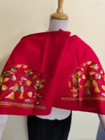 Premium Cotton Kantha Stitch Blouse Material – Multicolor Floral Embroidery - Image 3