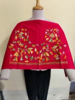 Premium Cotton Kantha Stitch Blouse Material – Multicolor Floral Embroidery