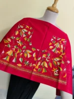 Premium Cotton Kantha Stitch Blouse Material – Multicolor Floral Embroidery - Image 4