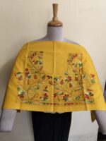 Premium Cotton Kantha Stitch Blouse Material yellow