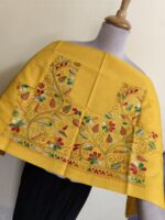 Premium Cotton Kantha Stitch Blouse Material yellow - Image 3