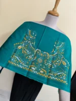 Premium Cotton Kantha Stitch Blouse Material – Handcrafted Floral Embroidered - Image 2