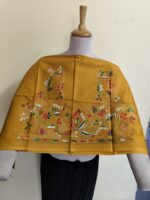Premium Cotton Kantha Stitch Blouse Material Brown
