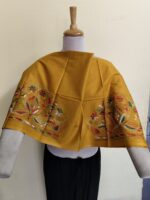 Premium Cotton Kantha Stitch Blouse Material Brown - Image 4