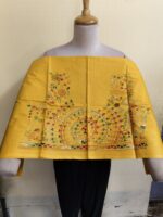 Premium Cotton yellow Kantha Stitch Blouse Material
