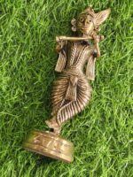 Handcrafted Dokra Brass Lord Krishna Showpiece – Traditional Tribal Metal Art - Image 3