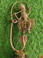 Handcrafted Dokra Brass Krishna Showpiece – Traditional Tribal Metal Art Décor