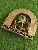 Handcrafted Dokra Brass Durga Wall Art Showpiece – Traditional Tribal Metal Craft - Image 4