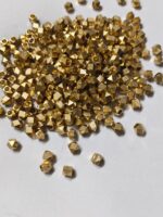 Gold Plated Faceted Spacer Beads Diamond Cut (Pack of 100) - Image 2