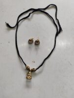 Handcrafted Dokra Brass Necklace Set – Tribal Bell Motif Design - Image 4