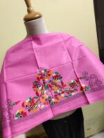 Handicraft Kantha Stitch Cotton Blouse Piece Material (Pink) - Image 2