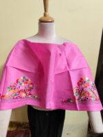 Handicraft Kantha Stitch Cotton Blouse Piece Material (Pink) - Image 4