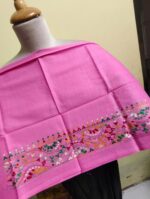 Handmade Cotton Kantha Stitch Blouse Piece Pink - Image 3
