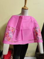 Handmade Cotton Kantha Stitch Blouse Piece Pink - Image 4