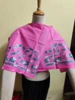 Handicraft Kantha Stitch Cotton Blouse Piece Material (pink colour) - Image 4