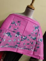 Handicraft Kantha Stitch Cotton Blouse Piece Material (pink colour) - Image 2