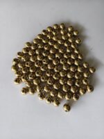 Large Hole Hollow Brass Beads – 8 mm Round (Jewelry Components) - Image 2