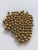 Large Hole Hollow Brass Beads – 8 mm Round (Jewelry Components)