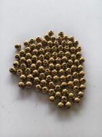 Large Hole Hollow Brass Beads – 8 mm Round (Jewelry Components) - Image 3