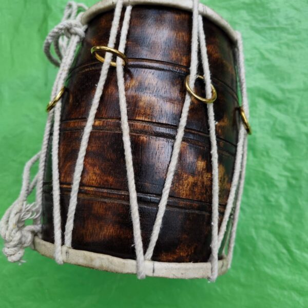 Handmade Wooden Dholak Drum – Traditional Indian Folk Musical Instrument