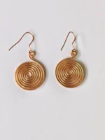 Handmade Spiral Pure Copper Wire Earrings