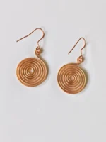 Handmade Spiral Pure Copper Wire Earrings - Image 4