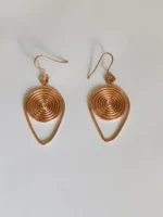 Handmade Spiral Pure Copper Earrings - Image 4