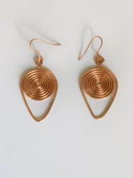 Handmade Spiral Pure Copper Earrings