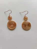 Handmade Classic Spiral Pure Copper Wire Earrings