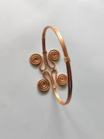 Handmade Pure Copper Adjustable Bracelet for Women and Girls