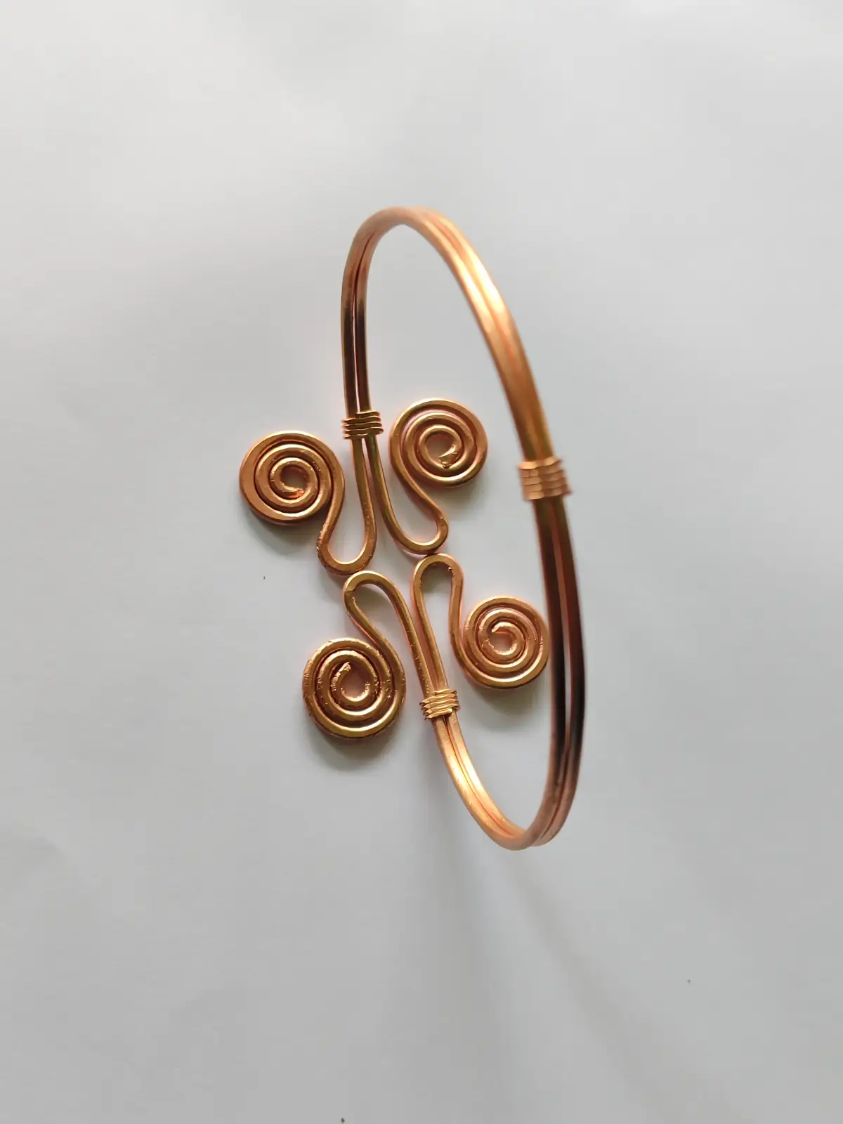 1001022876.webp Handmade Pure Copper Adjustable Bracelet for Women and Girls - Image 1