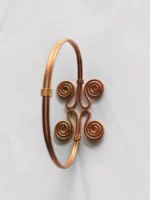 Handmade Pure Copper Adjustable Bracelet for Women and Girls - Image 2