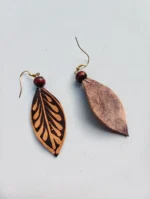 Leather hand work Earrings for ladies girls - Image 4