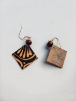 Leather hand work Earrings for women girls - Image 4