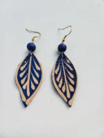 Leather Leaf-Shaped Earrings for ladies girls