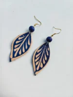 Leather Leaf-Shaped Earrings for ladies girls - Image 3