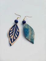 Leather Leaf-Shaped Earrings for ladies girls - Image 4