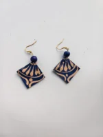Handmade: Leather Earrings with Bead Accent