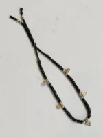 Oxidized Charm Anklet – Black Beaded Design - Image 3
