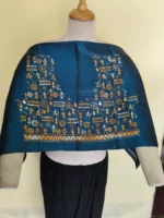 Silk Kantha Stitch Blouse Piece – Hand-crafted folk design