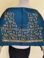 Silk Kantha Stitch Blouse Piece – Hand-crafted folk design - Image 4