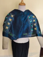 Silk Kantha Stitch Blouse Material – Handcrafted Floral Embroidery - Image 5