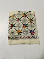 White Blouse Material – Multi-Colored Embroidery - Image 4