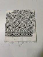 Cotton kantha Stitch blouse pieces ladies (White) - Image 4