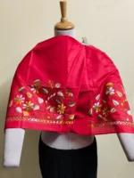 Premium Silk Kantha Stitch Blouse Piece (Red) - Image 6